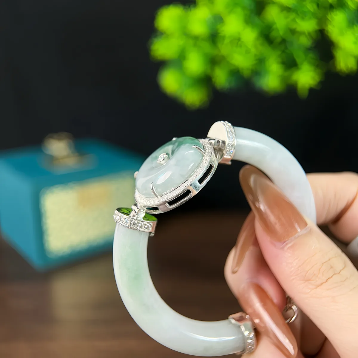 1.Lắc Tay Đồng Hồ Phỉ Thuý Hoa Bay · ảnh 4